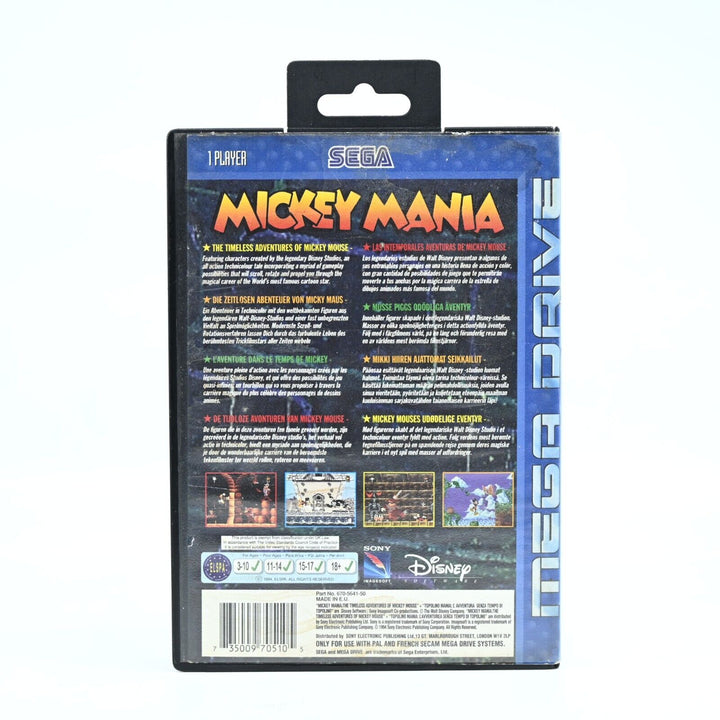 Mickey Mania + Manual - Sega Mega Drive Game - PAL - FREE POST!