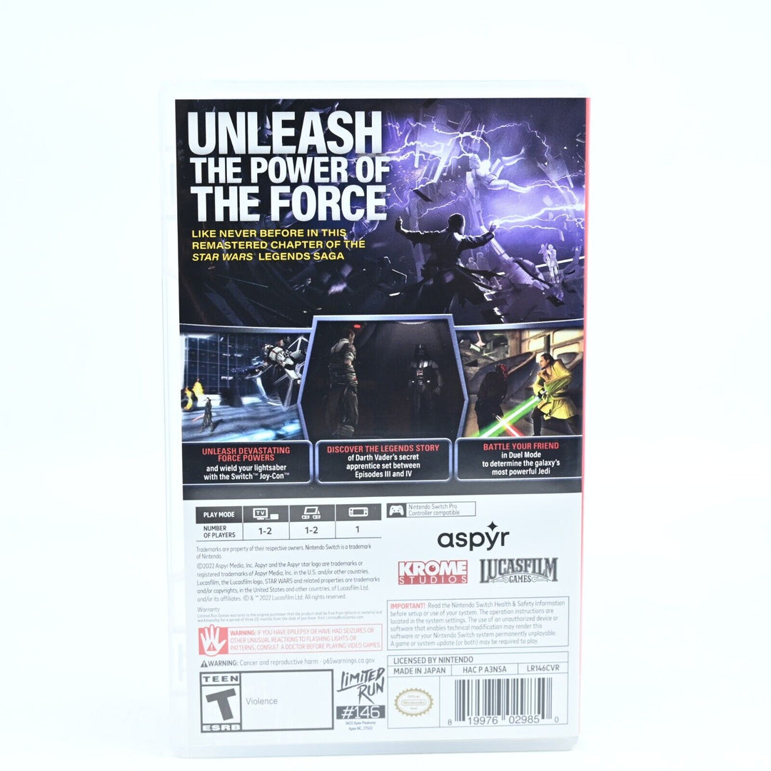 Star Wars: The Force Unleashed - Nintendo Switch Game - FREE POST!