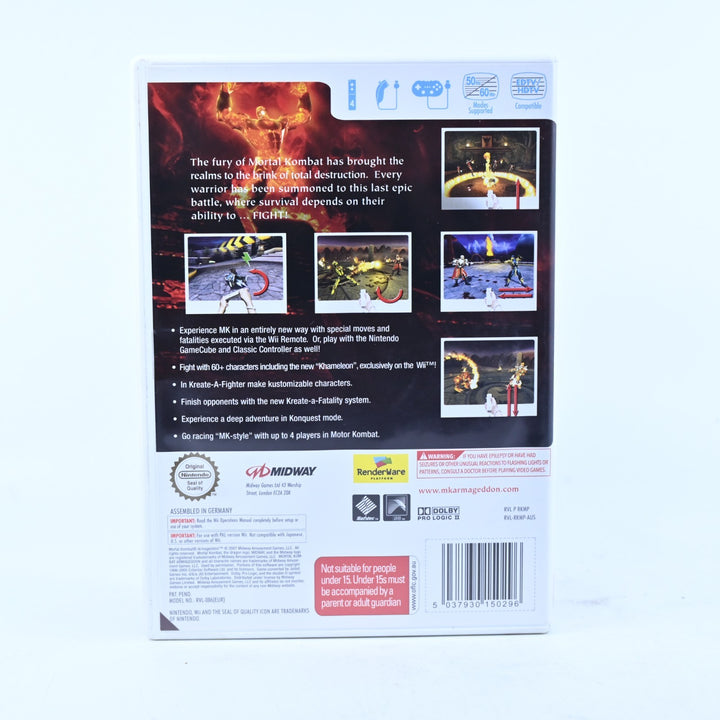 Mortal Kombat Armageddon - Nintendo Wii Game + Manual - PAL - MINT DISC!