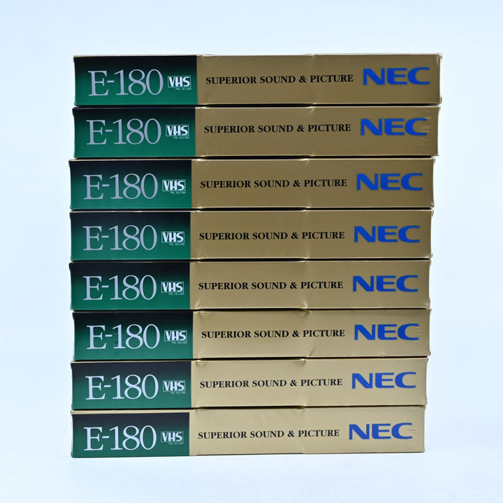NEC E-180 Blank VHS Cassette Tape - PAL - VHS