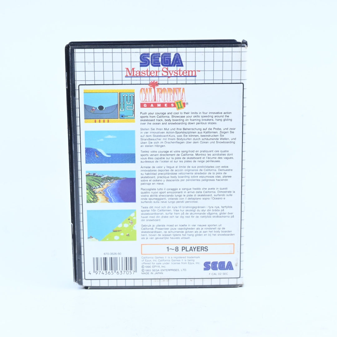California Games II 2 - Sega Master System Game + Manual - PAL - FREE POST!