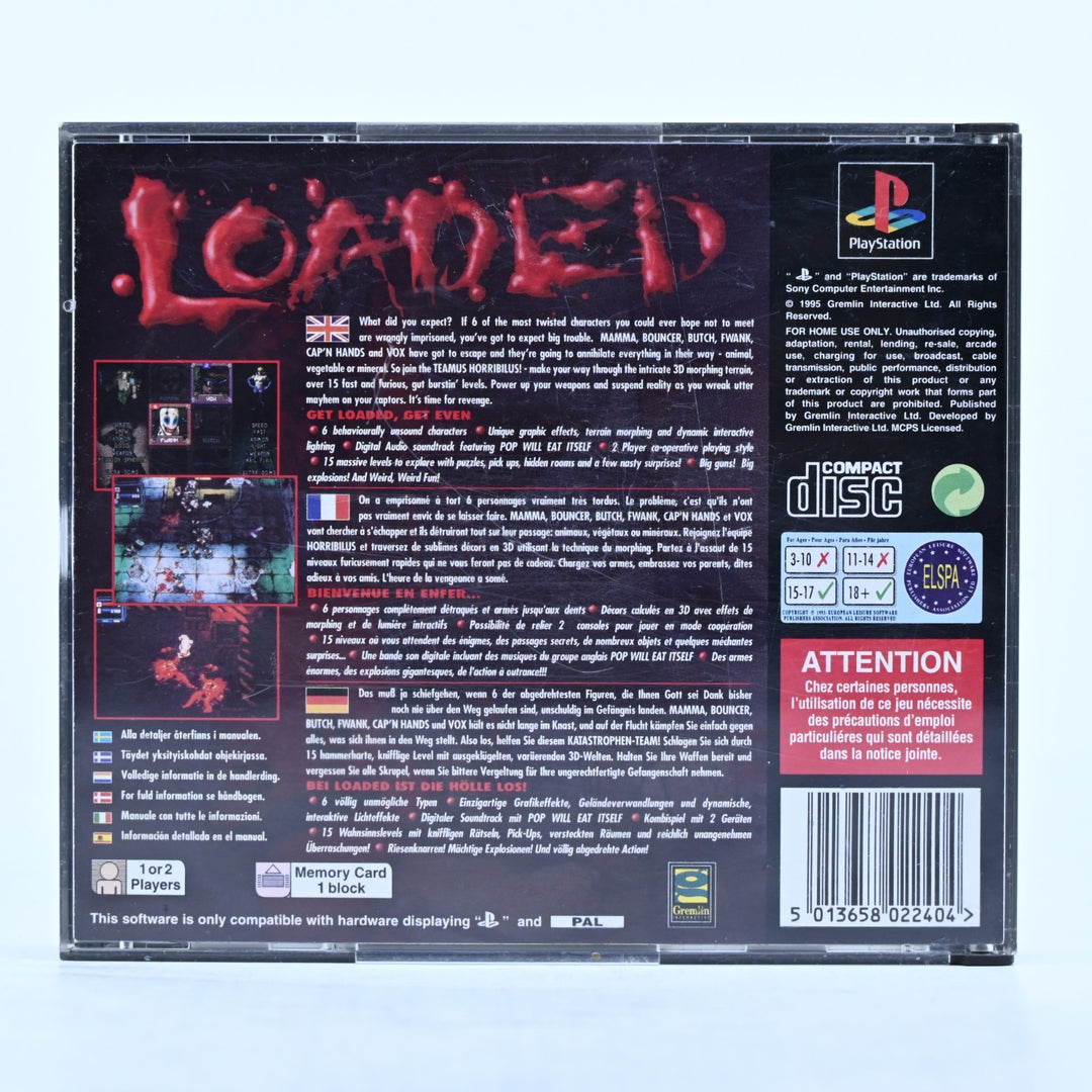 Loaded - Sony Playstation 1 / PS1 Game + Manual - PAL - MINT DISC!