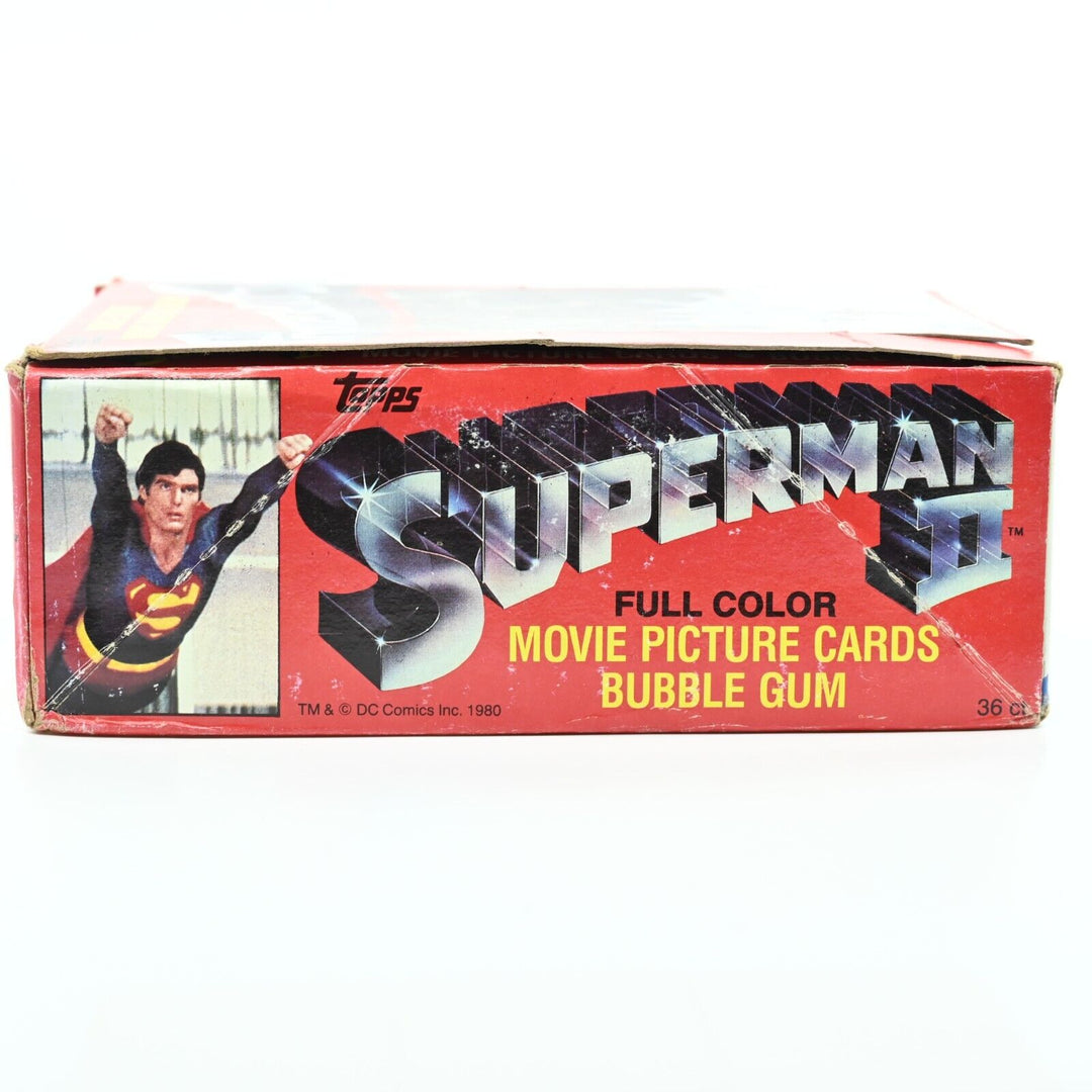 VINTAGE 1981 - Superman II Movie Trading Cards - Wax Box 36 Packs - Topps