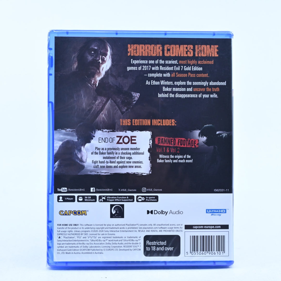 SEALED! - Resident Evil VII Biohazard - Gold Edition - PS5 Game