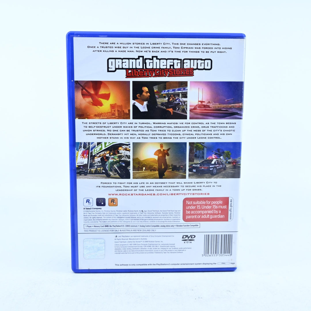 Grand Theft Auto: Liberty City Stories - PS2 Game + Manual - No Map