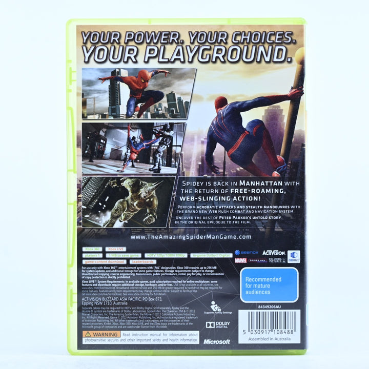 The Amazing Spider-Man - Xbox 360 Game + Manual - PAL - MINT DISC!
