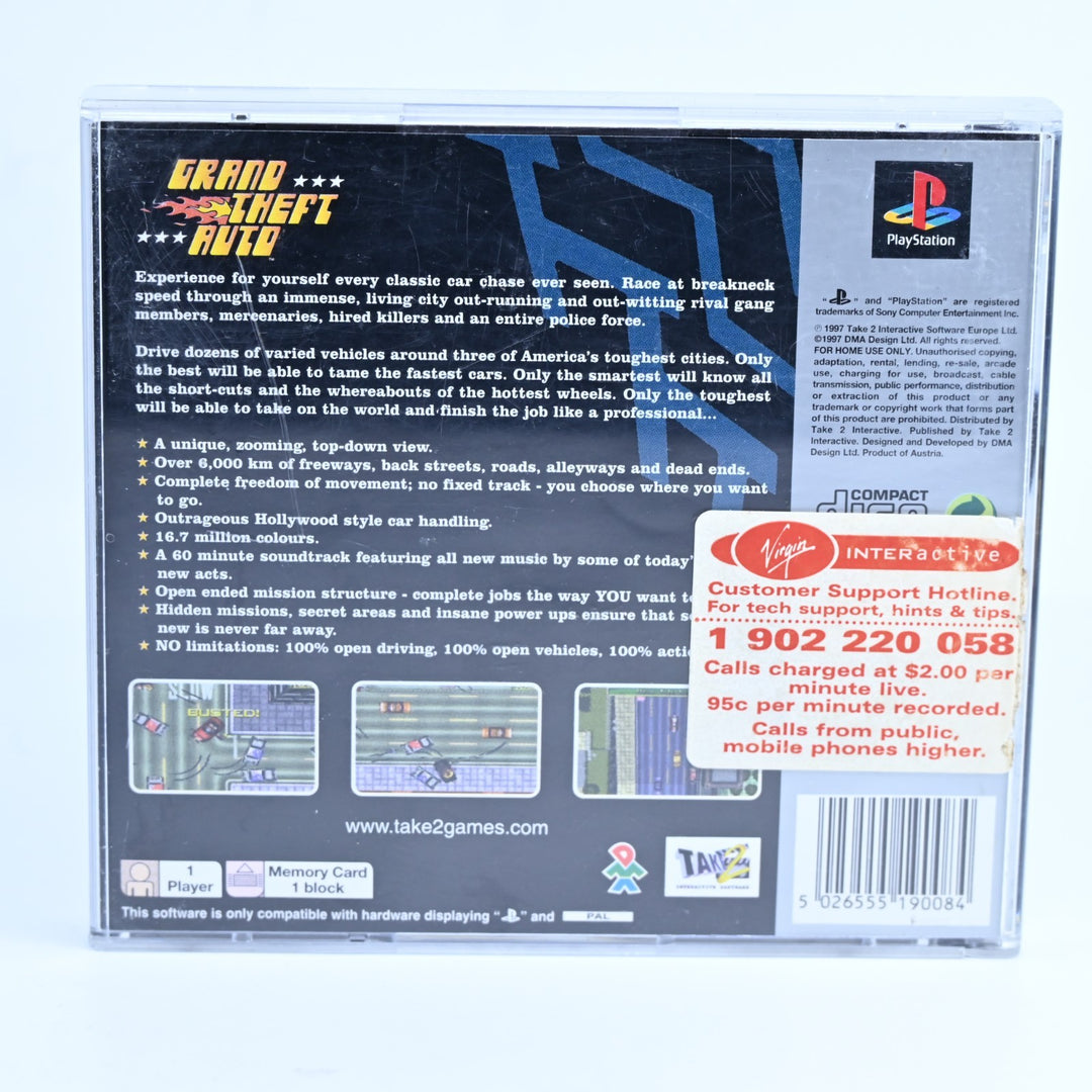 Grand Theft Auto - Sony Playstation 1 / PS1 Game - No Manual or Map - PAL