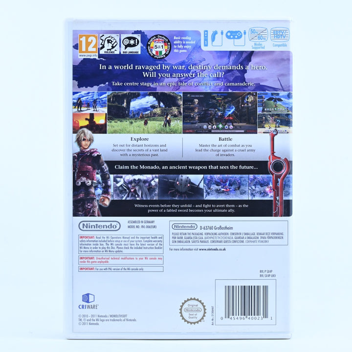 Xenoblade Chronicles - Nintendo Wii Game + Manual - PAL - MINT DISC!