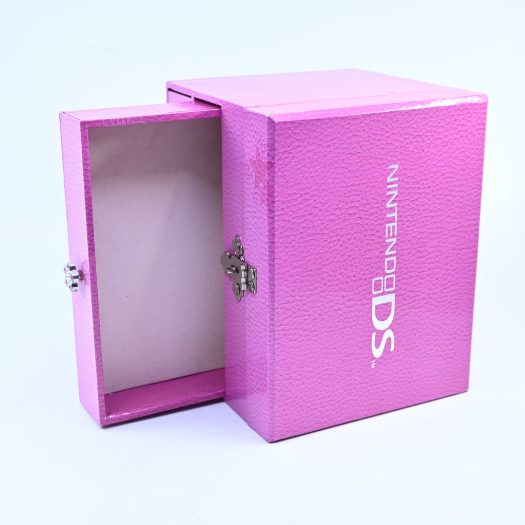 Pink DS Jewelry Box - 2 Drawers + Latched Top - Nintendo DS Accessory