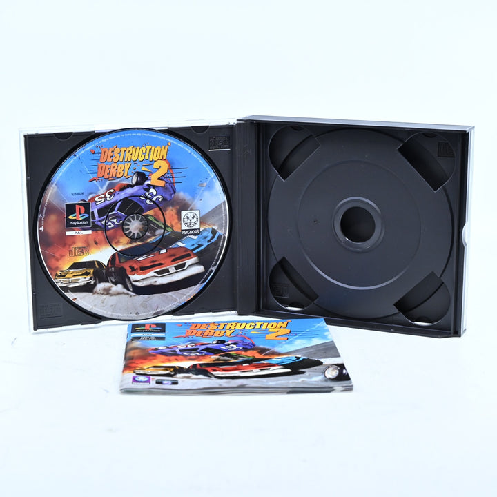 Destruction Derby 2 - Sony Playstation 1 / PS1 Game + Manual - PAL - MINT DISC!