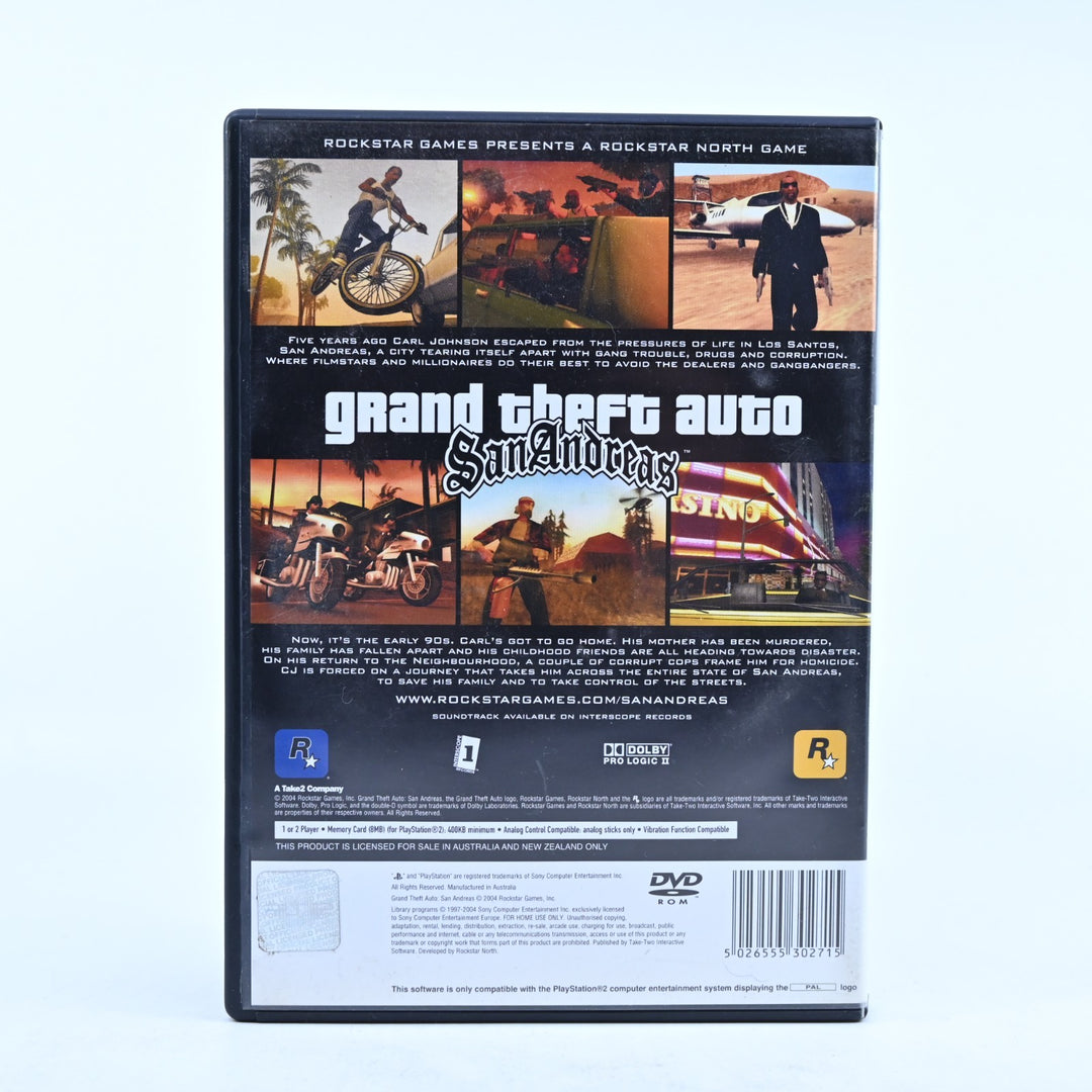 Grand Theft Auto: San Andreas - Sony Playstation 2 / PS2 Game - No Manual - PAL