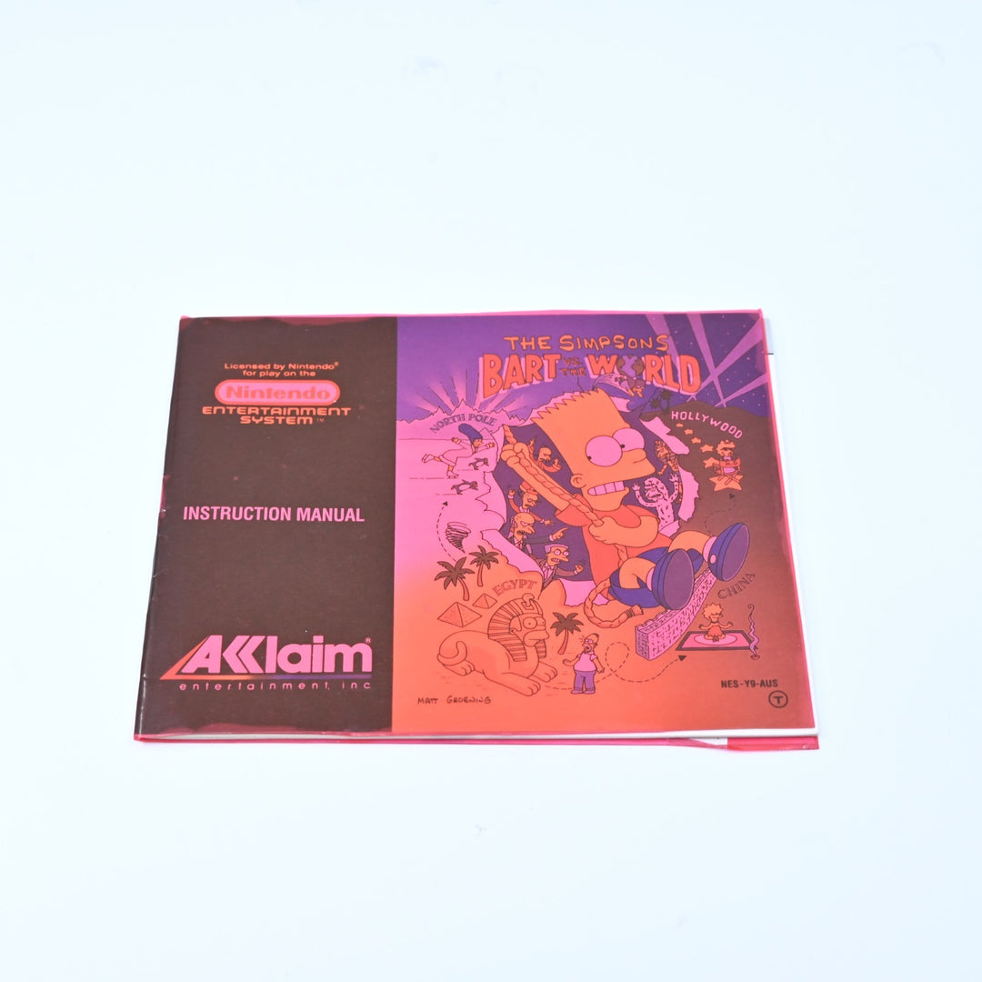 The Simpsons Bart Vs The World - NES Boxed Game - PAL - FREE POST!