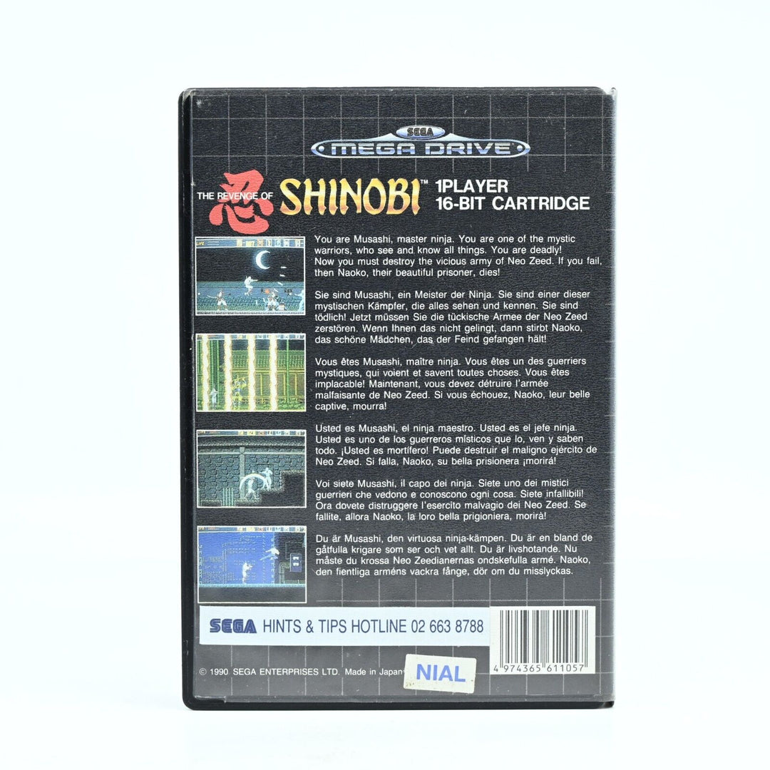 The Revenge of Shinobi - No Manual - Sega Mega Drive Game - PAL - FREE POST!