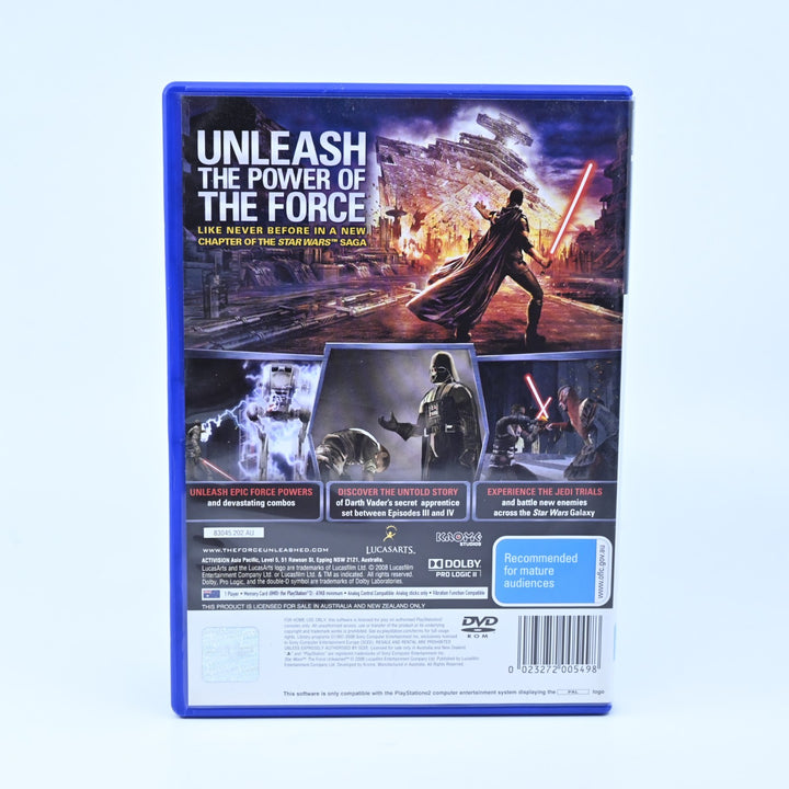 Star Wars: The Force Unleashed - Sony Playstation 2 / PS2 Game + Manual - PAL