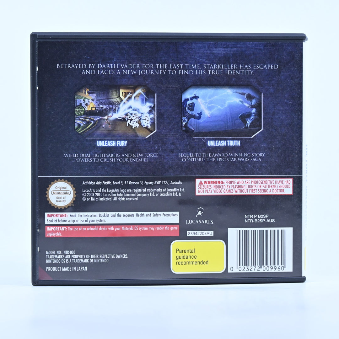 Star Wars: The Force Unleashed II - Nintendo DS Game - PAL + Manual - FREE POST!