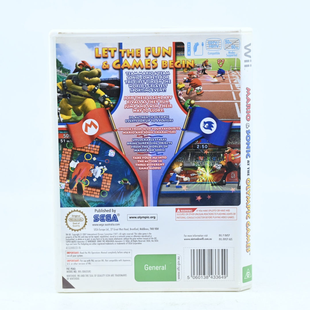 Mario & Sonic at the Olympic Games - Nintendo Wii Game - PAL - FREE POST!