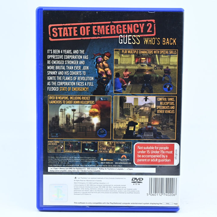 State Of Emergency 2 - Sony Playstation 2 / PS2 Game + Manual - PAL - MINT DISC!