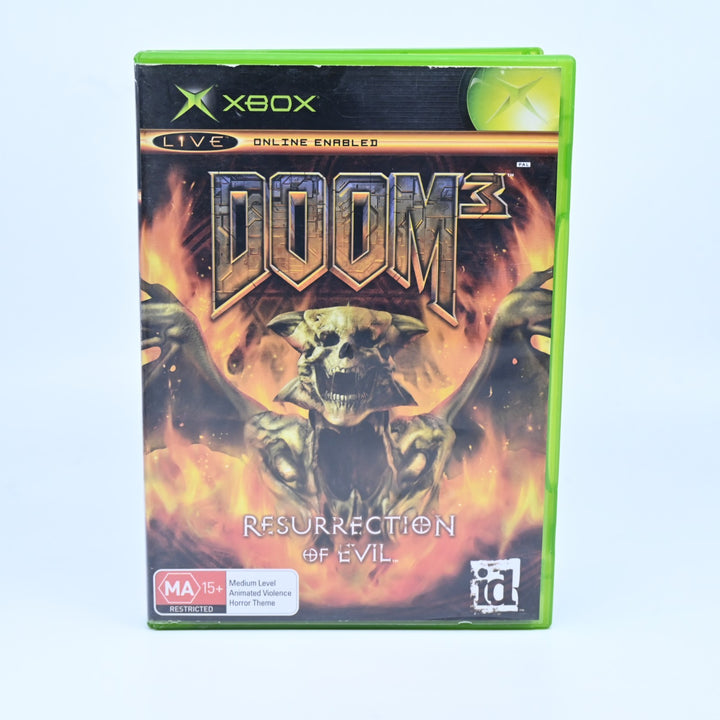 Doom 3: Resurrection of Evil - Original Xbox Game + Manual - PAL - MINT DISC!