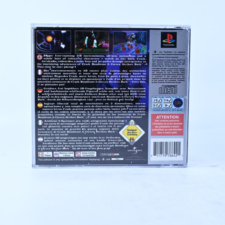 Crash Bandicoot 2: Cortex Strikes Back - Sony Playstation 1 / PS1 Game + Manual