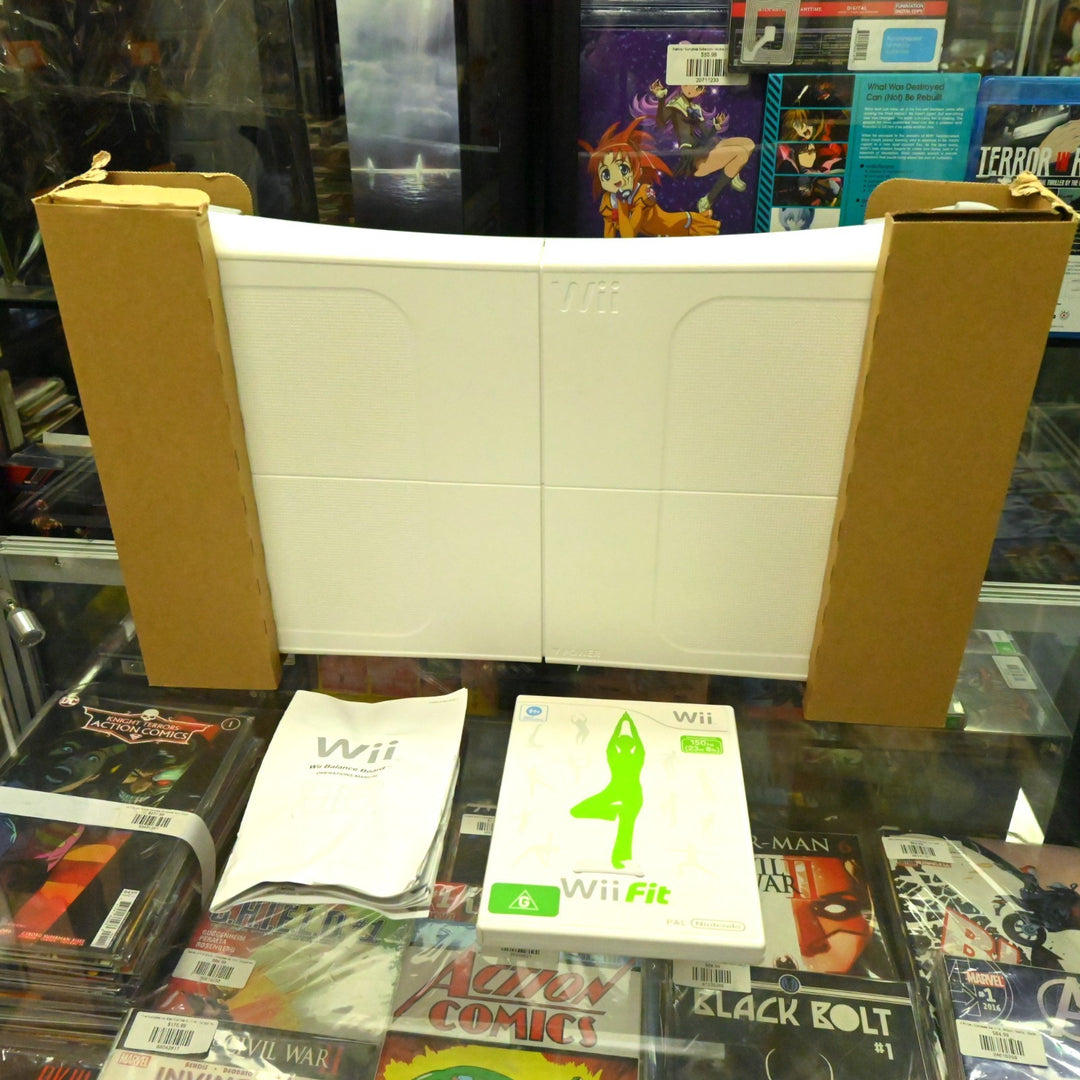 Wii Fit + Balance Board - Nintendo Wii Game + Manual / Nintendo Wii Accessory