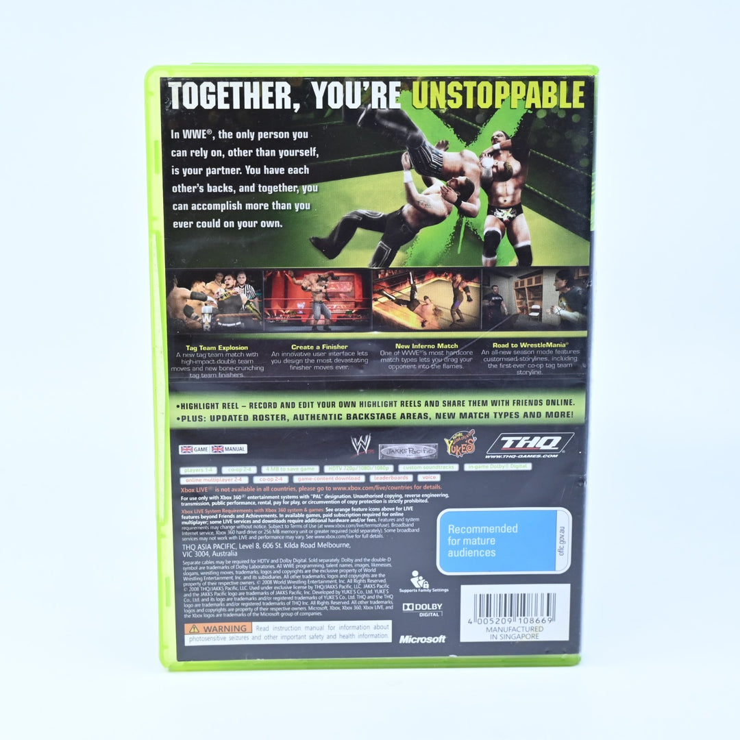 WWE Smackdown Vs Raw 2009 - Xbox 360 Game + Manual - PAL - MINT DISC!