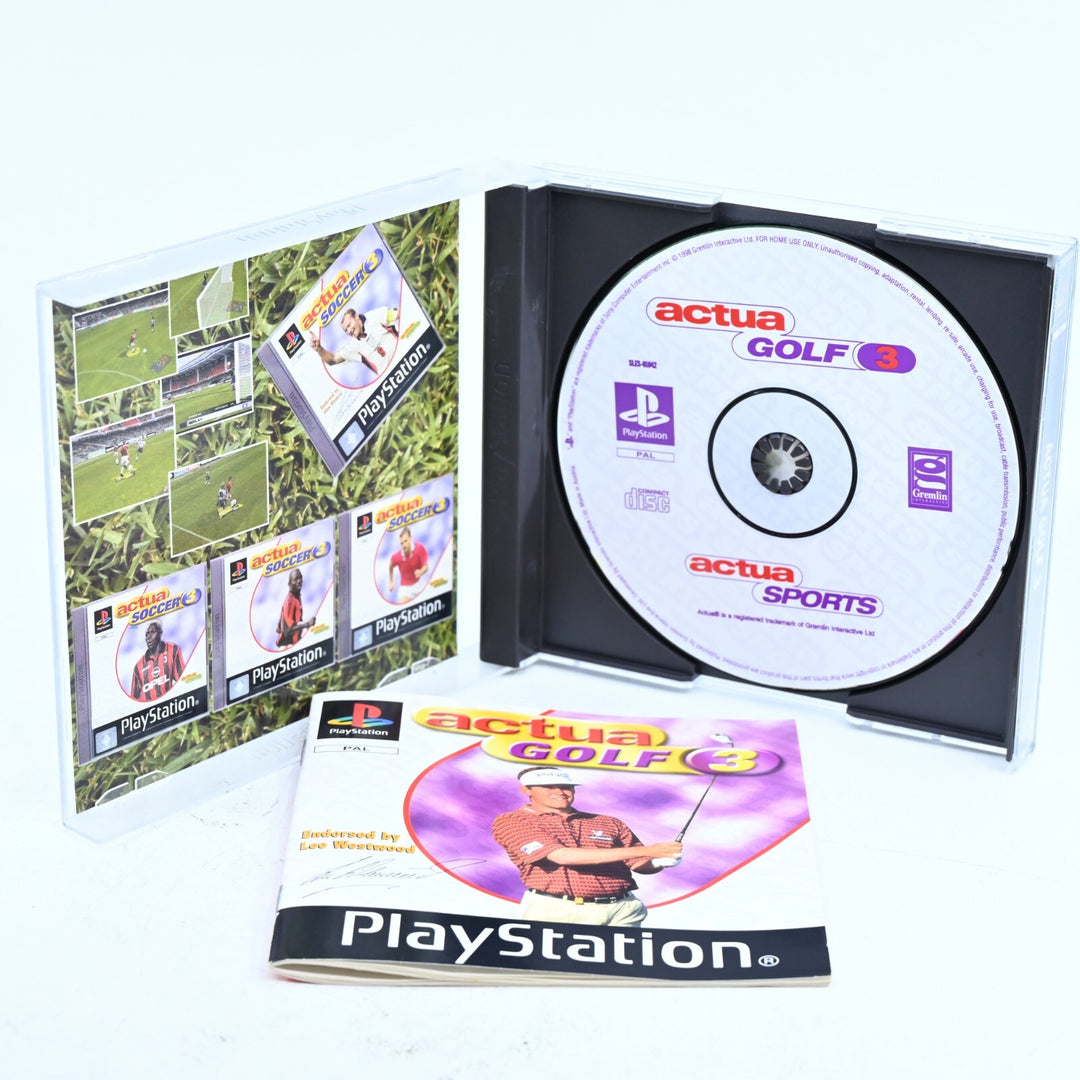Actua Golf 3 - Sony Playstation 1 / PS1 Game + Manual - PAL - MINT DISC!