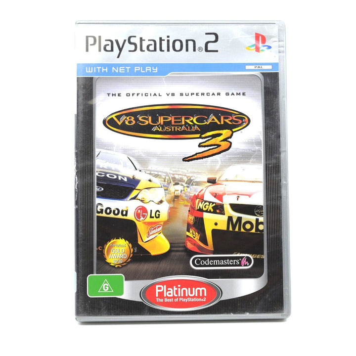 V8 Supercars 3 - Sony Playstation 2 / PS2 Game - PAL - MINT DISC!