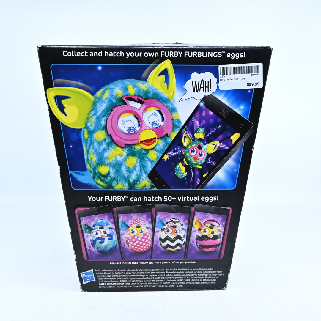 Furby Boom Blue and Green With Box - Vintage Toy