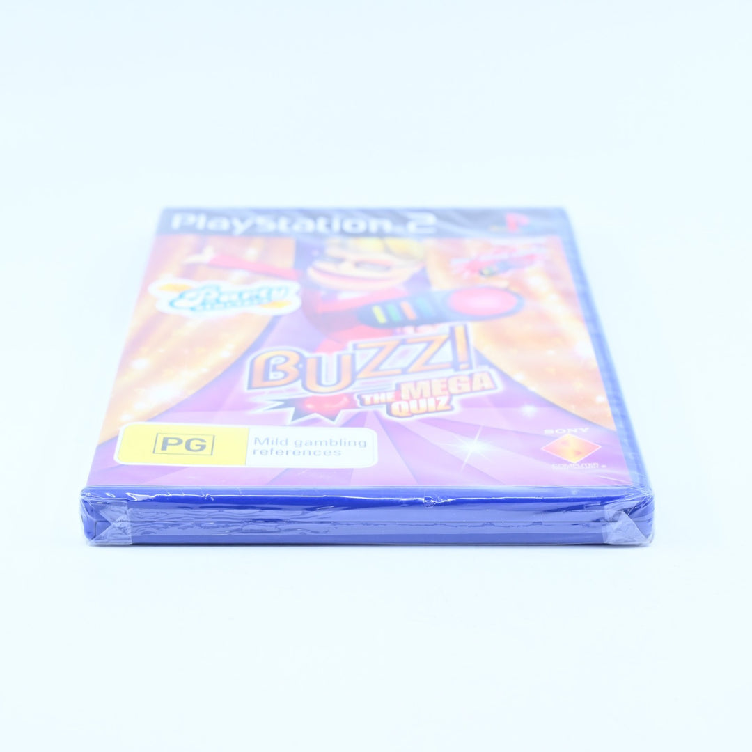 SEALED! - Buzz!: The Mega Quiz  - Sony Playstation 2 / PS2 Game + Manual - PAL