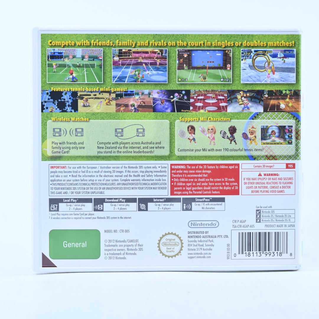 Mario Tennis Open - Nintendo 3DS Game - PAL + Manual - FREE POST!