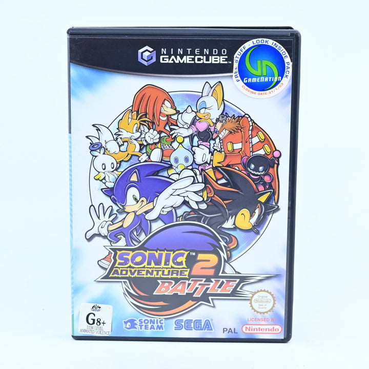 Sonic Adventure 2 Battle - Nintendo Gamecube Game + Manual - PAL - FREE POST!