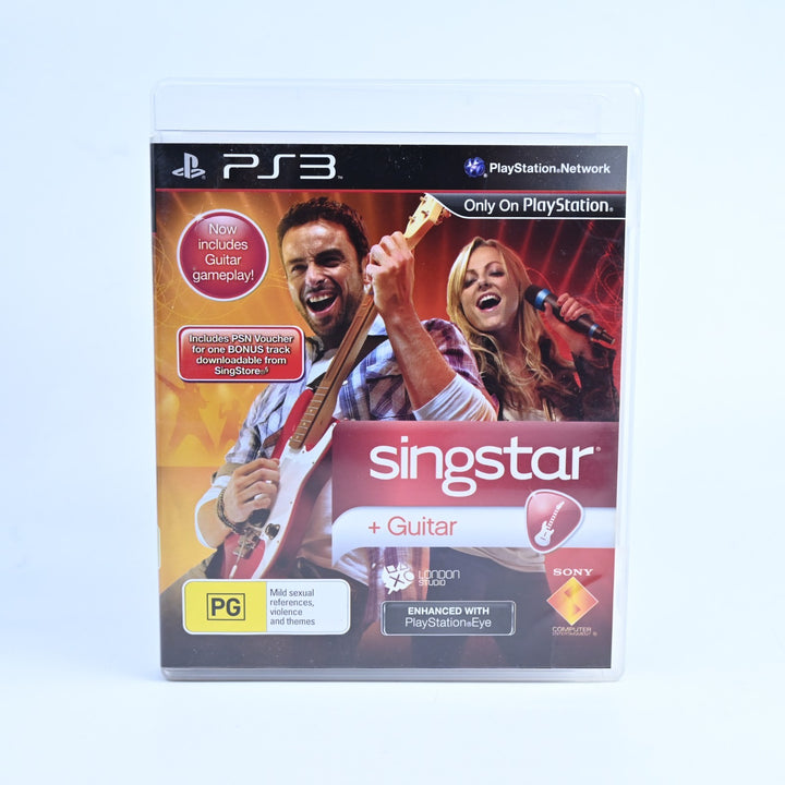 Singstar + Guitar - Sony Playstation 3 / PS3 Game + Manual - MINT DISC!