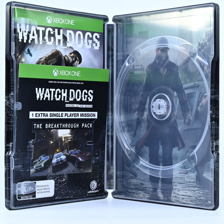 LIKE NEW! Watch Dogs - Steelbook - Xbox One - No Game