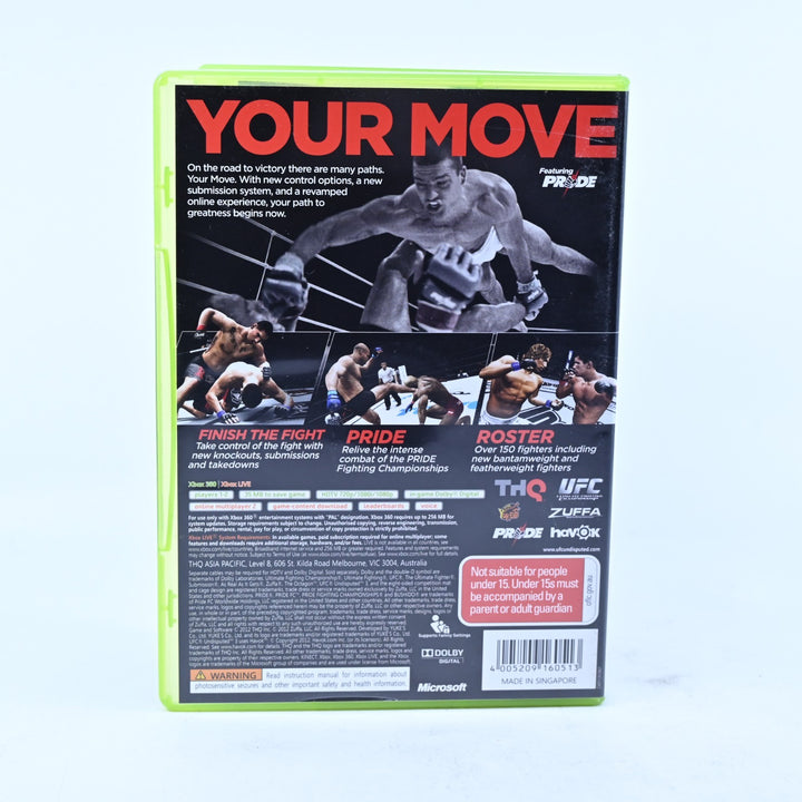 UFC Undisputed 3 - Xbox 360 Game + Manual - PAL - MINT DISC!