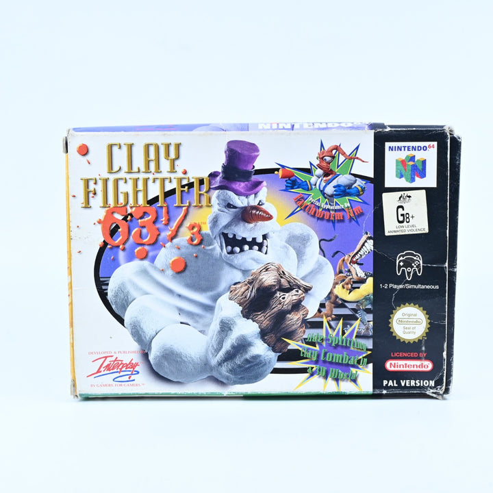 Clay Fighter 63 ⅓ - N64 / Nintendo 64 Boxed Game - PAL - Clay Fighter 63 1/3