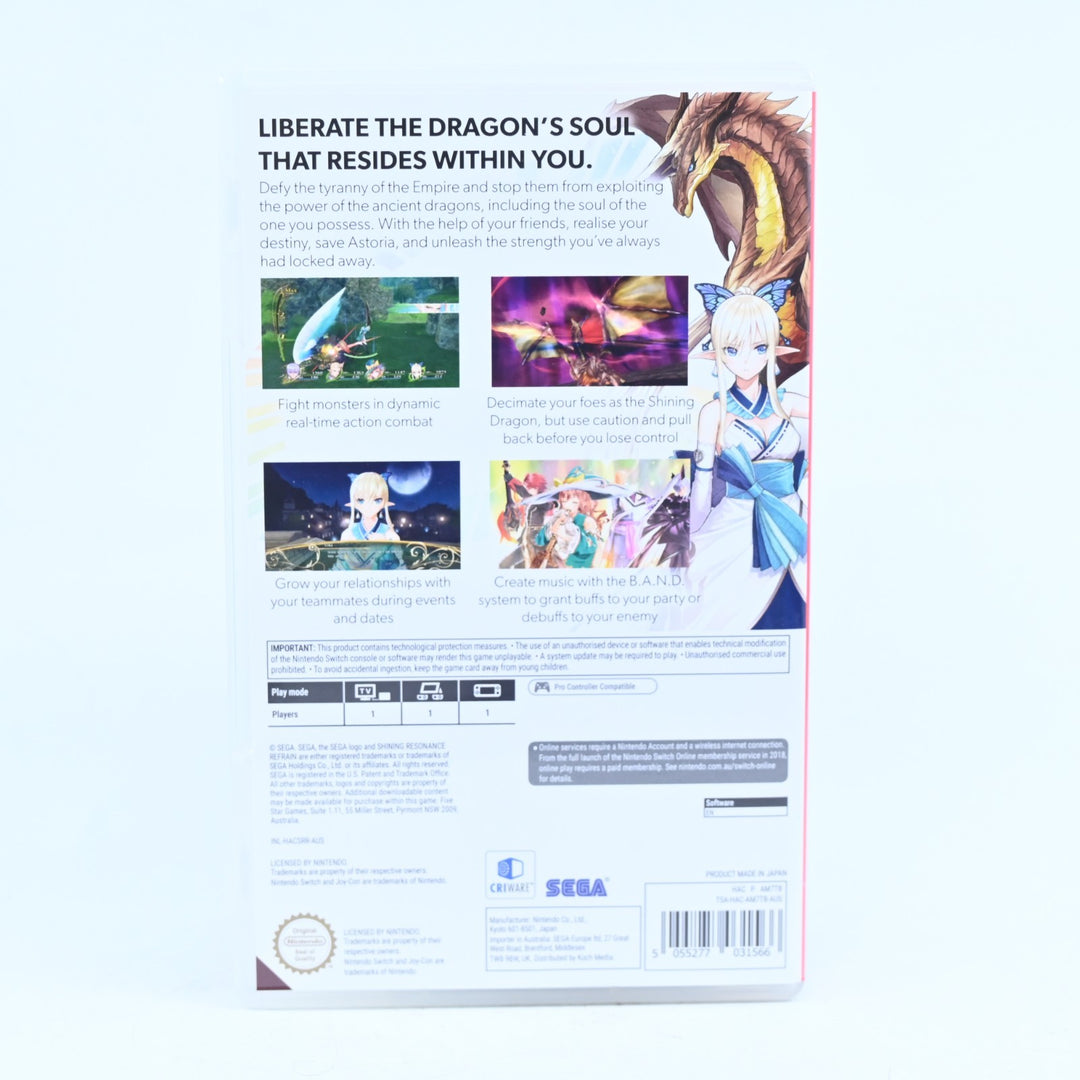 Shining Resonance Refrain - Steelbook - Nintendo Switch Game - FREE POST!