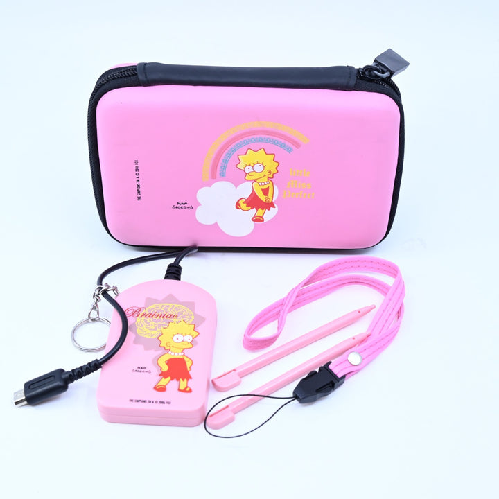 Lisa Simpson DS Lite Accessory Bundle w/ Wrist Strap 2 Stylus & AAA Battery Pack