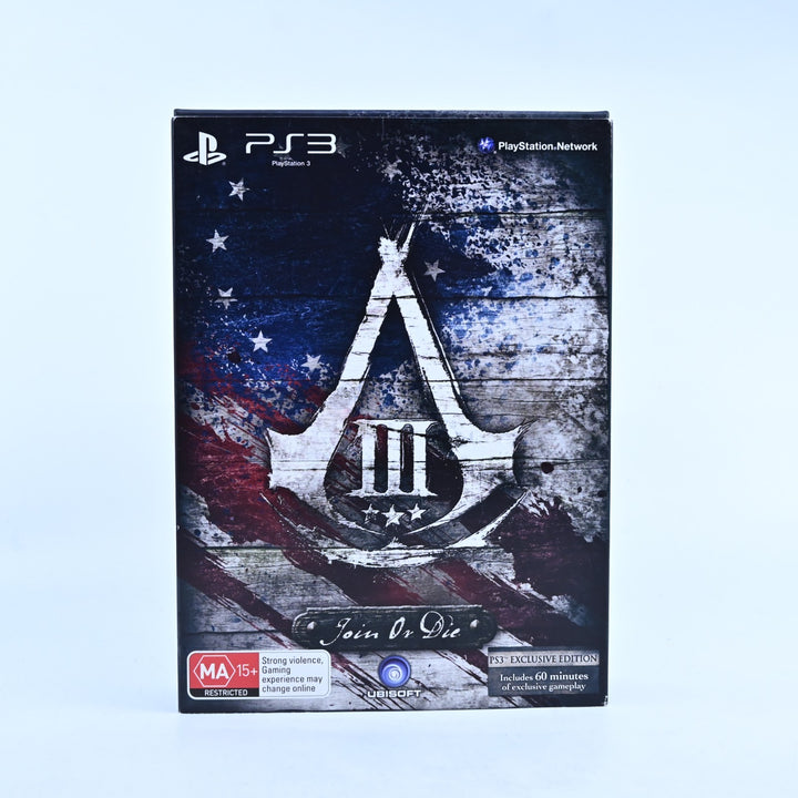 Assassin's Creed III - Join or Die Edition -  PS3 Game + Manual