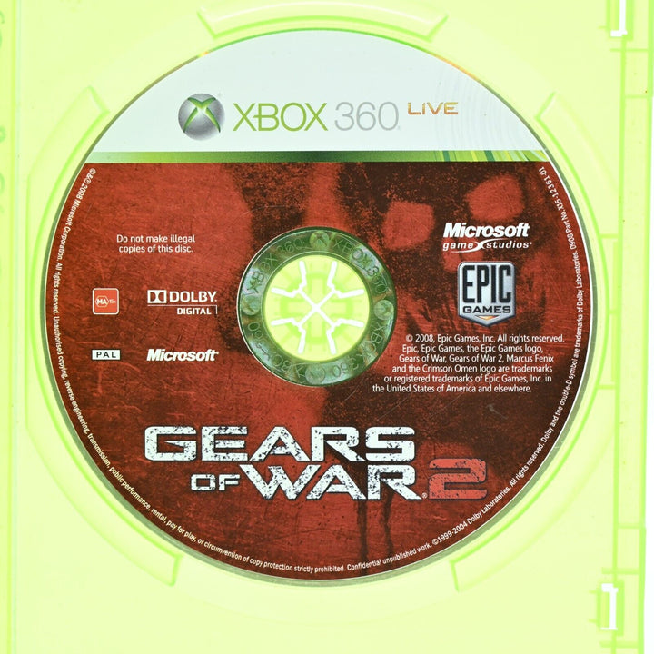 Gears of War 2 - Xbox 360 Game - Disc Only - PAL - MINT DISC!