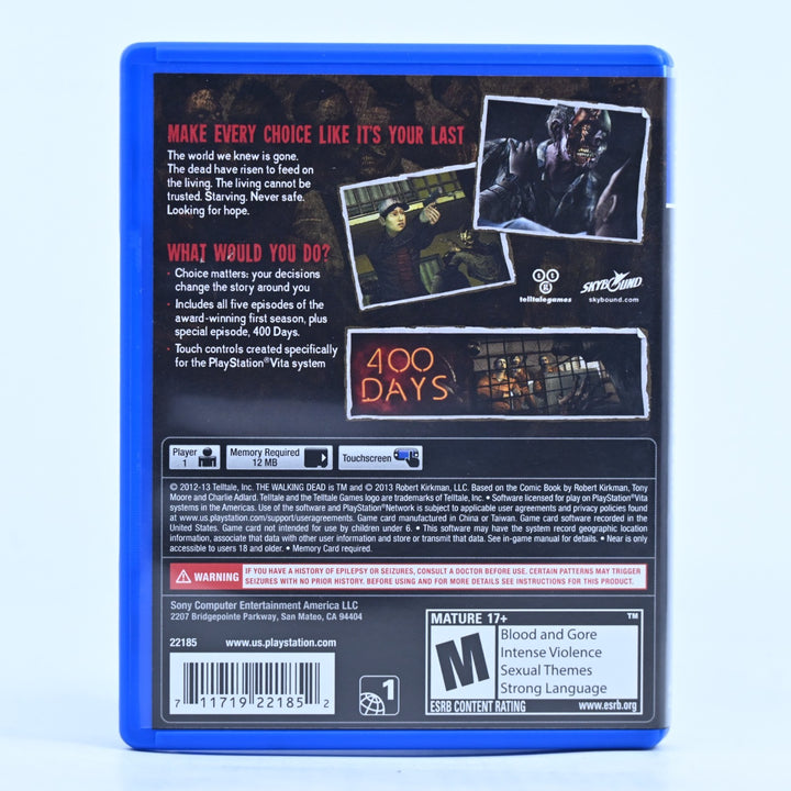 The Walking Dead - The Complete First Season - Sony PS Vita Game - FREE POST!