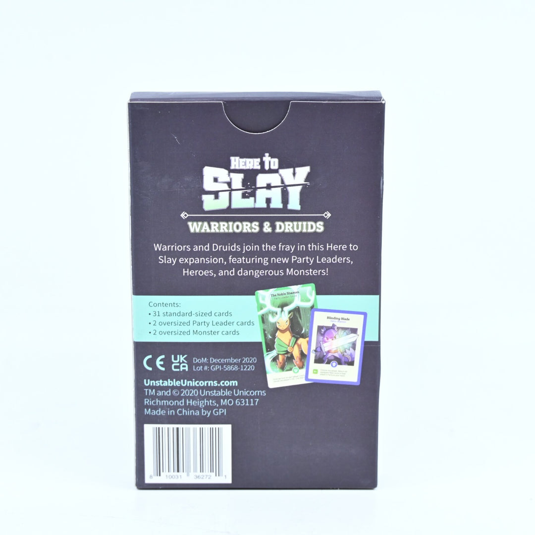 Here to Slay: Warriors and Druids Expasion Pack - Opened - Sealed Cards
