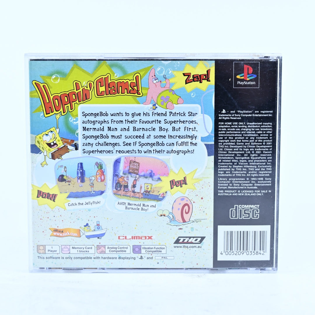 SpongeBob SquarePants: SuperSponge - Sony Playstation 1 / PS1 Game + Manual