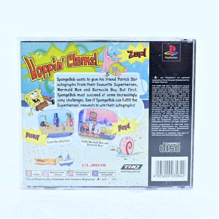 SpongeBob SquarePants: SuperSponge - Sony Playstation 1 / PS1 Game + Manual