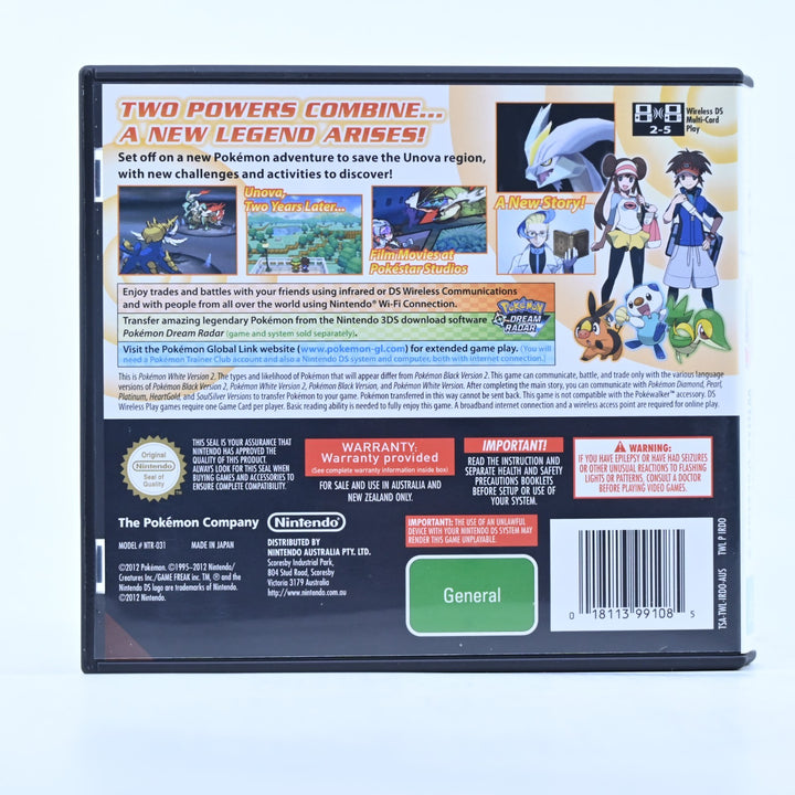 Pokemon White 2 - Nintendo DS Game - AUS PAL + Manual - FREE POST!