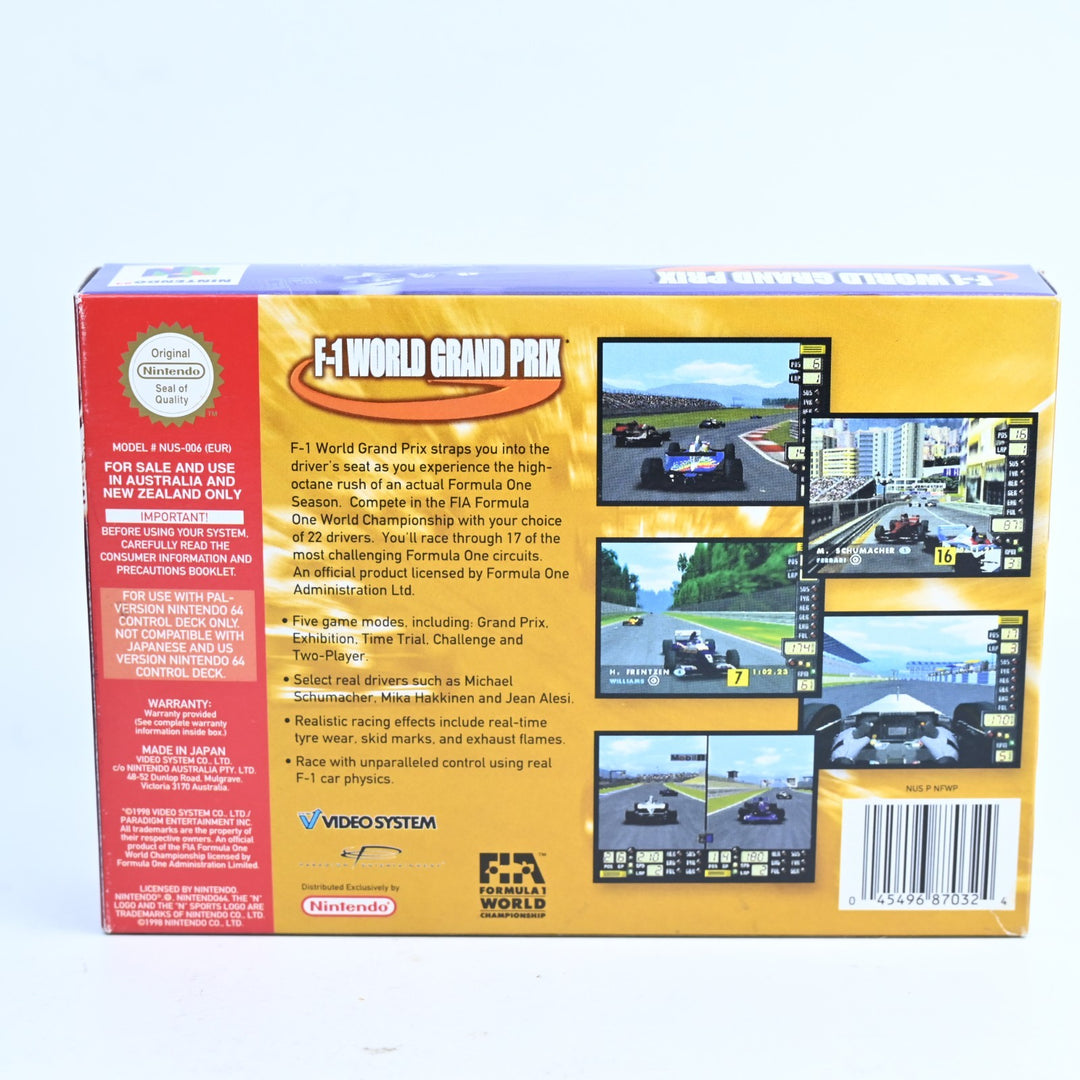 F-1 World Grand Prix - N64 / Nintendo 64 Boxed Game - PAL - FREE POST!