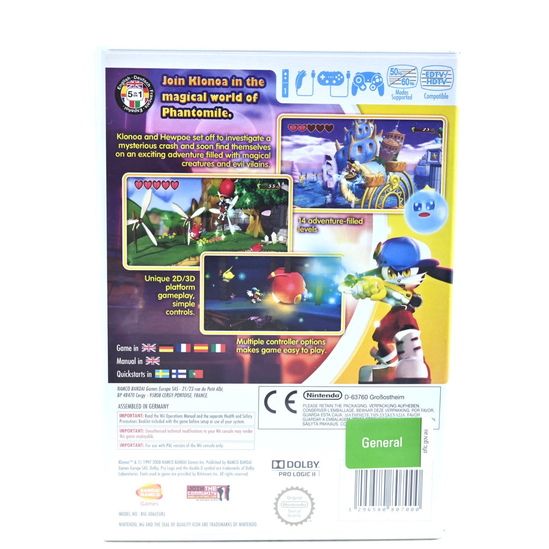 Klonoa - Nintendo Wii Game + Manual - PAL - MINT DISC!