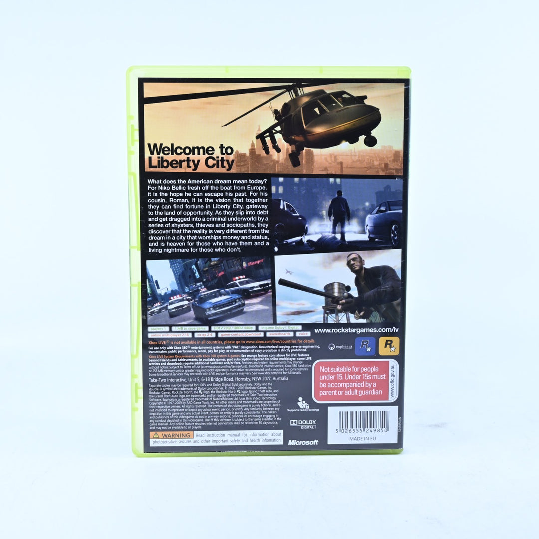Grand Theft Auto IV - Xbox 360 Game + Manual + Map - PAL - MINT DISC!