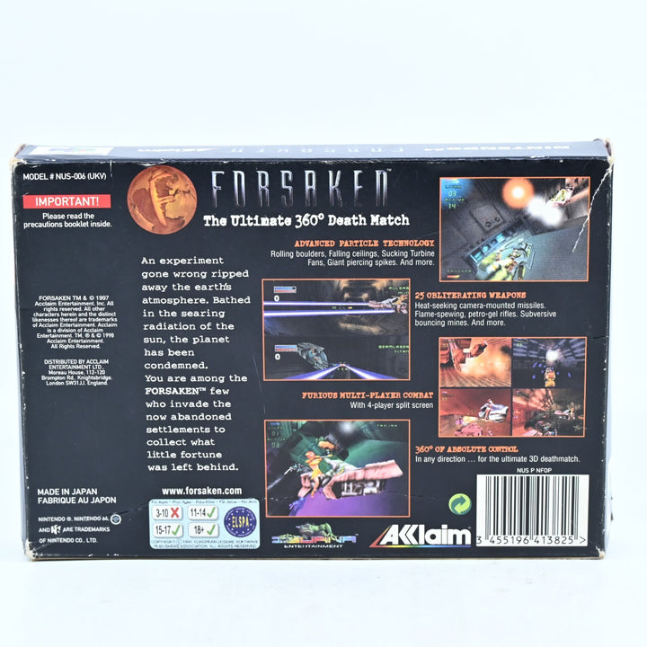 Forsaken - N64 / Nintendo 64 Boxed Game - PAL - FREE POST!