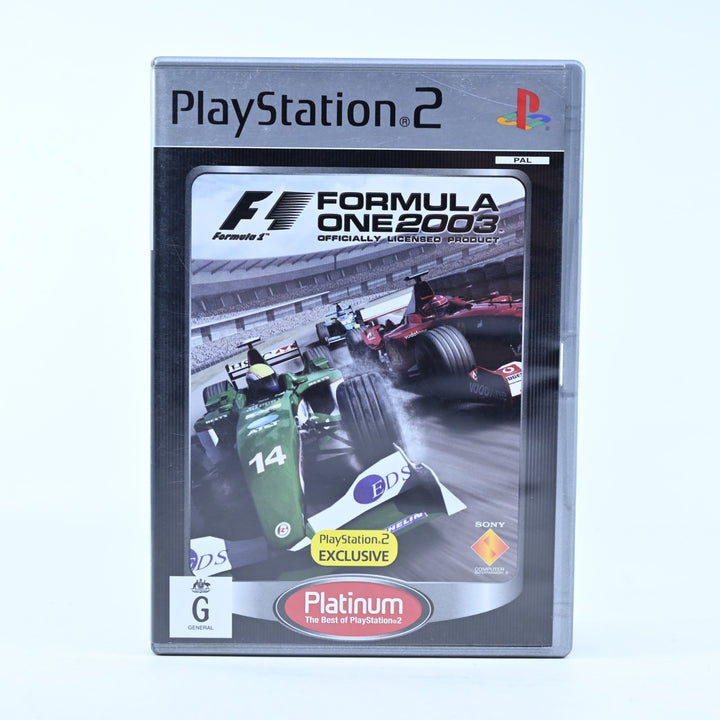 Formula One 2003 - Sony Playstation 2 / PS2 Game + Manual - PAL - MINT DISC!