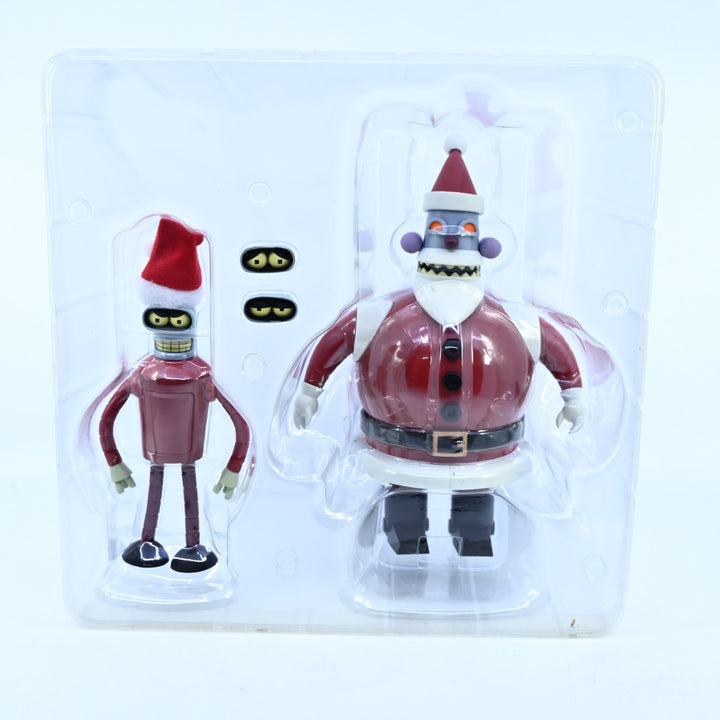 Santa Bender & Robot Santa - 2008 Convention Exclusive Futurama Toynami - Toy